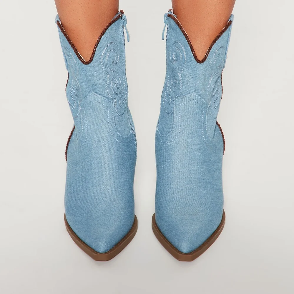 Denim Booties - Picture 2 of 7